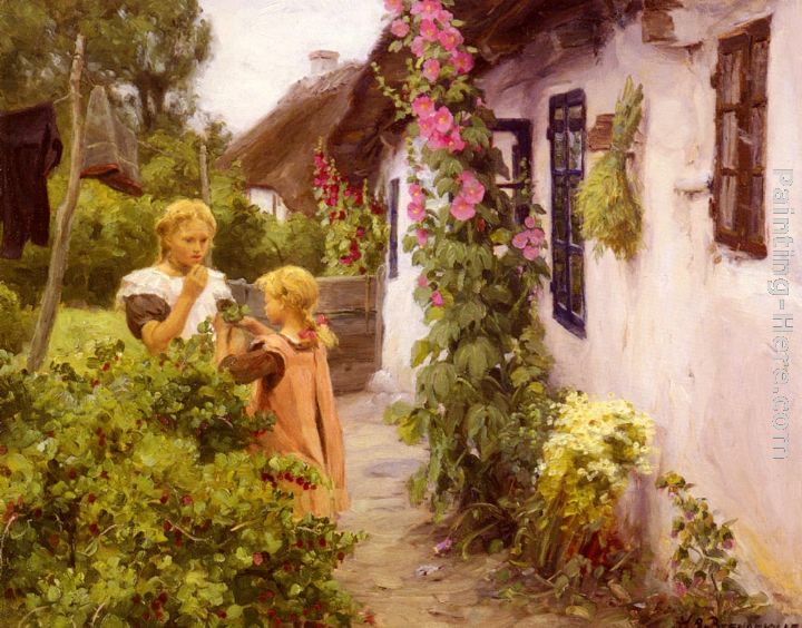 Hans Anderson Brendekilde The Cottage Garden